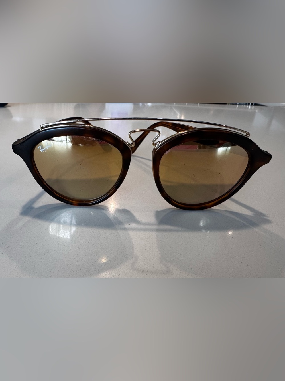 Ray-Ban Women's Tortoiseshell Frame Sunglasses with Brown Lenses